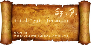 Szilágyi Florentin névjegykártya